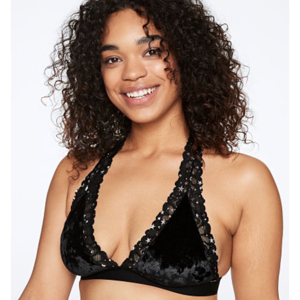 VS PINK Velvet Strappy Back Halter NWT sold out!